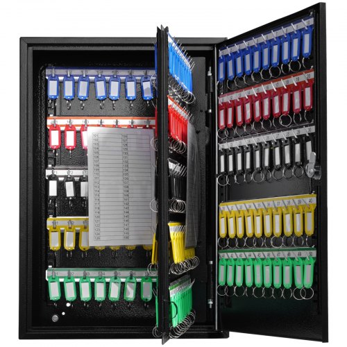 200Key Cabinet Key Lock Box with Adjustable Racks Security Key Storage