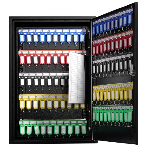 200Key Cabinet Key Lock Box with Adjustable Racks Security Key Storage