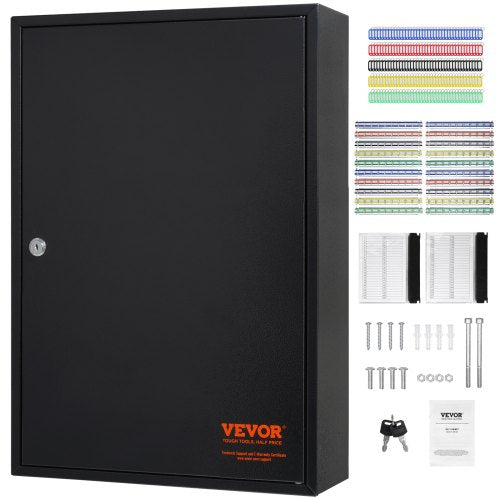 200Key Cabinet Key Lock Box with Adjustable Racks Security Key Storage