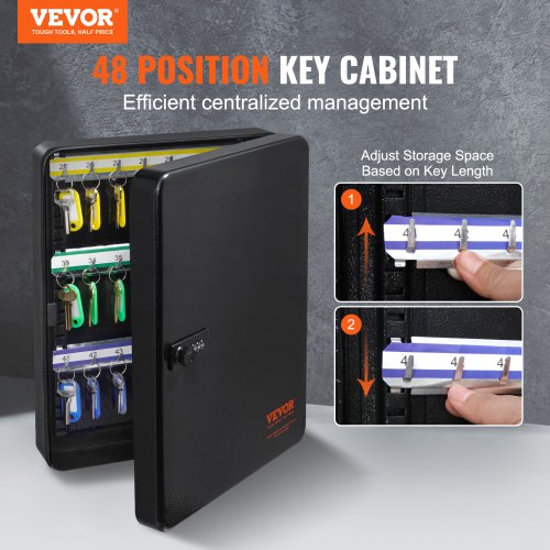 48Key Cabinet Key Safe with Combination Key Lock Digital Security