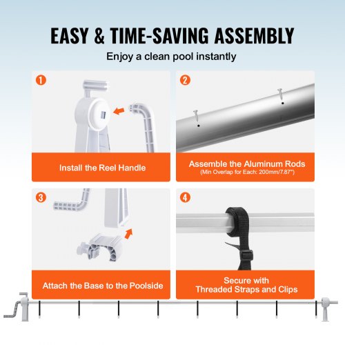 Pool Cover Reel Aluminum Solar Cover Reel 20 ft Above Ground Swimming Pool