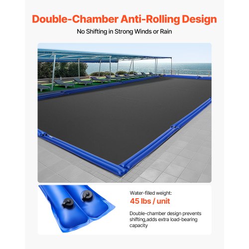 Pool Cover Water Bags 12 Packs 8 Ft Double Chamber Pool Cover Water Tubes