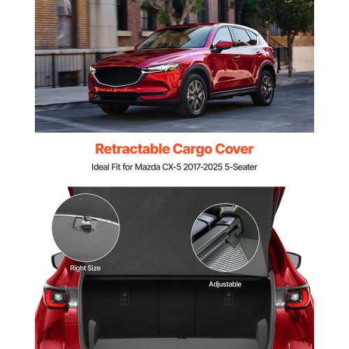 Retractable Cargo Cover Upgraded Carbon Fiber Texture Trunk Cover