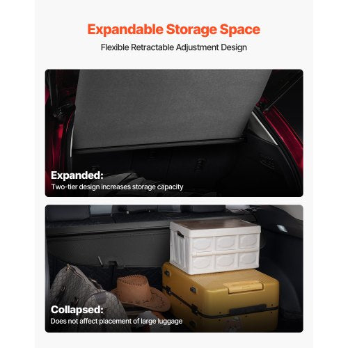 Retractable Cargo Cover Upgraded Carbon Fiber Texture Trunk Cover