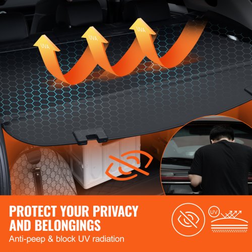 Retractable Cargo Cover for Mazda Upgraded Waterproof Trunk Cover Security