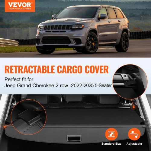 Retractable Cargo Cover Upgraded Waterproof Trunk Cover Security Shield