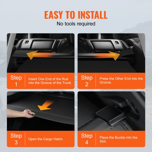 Retractable Cargo Cover Upgraded Waterproof Trunk Cover Security Shield