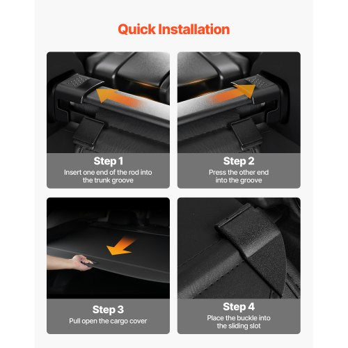 Retractable Cargo Cover Premium Leather Texture Trunk Cover AntiPeeping