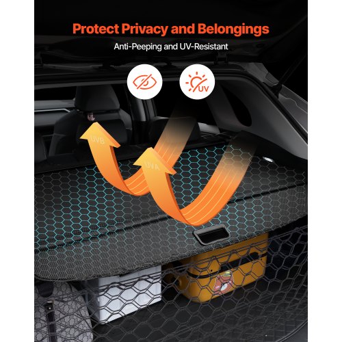 Retractable Cargo Cover Upgraded Carbon Fiber Texture Trunk Cover 1