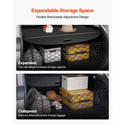 Retractable Cargo Cover Upgraded Carbon Fiber Texture Trunk Cover 1
