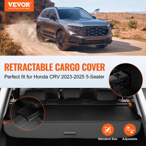 Retractable Cargo Cover for Honda Upgraded Waterproof Trunk Cover Security