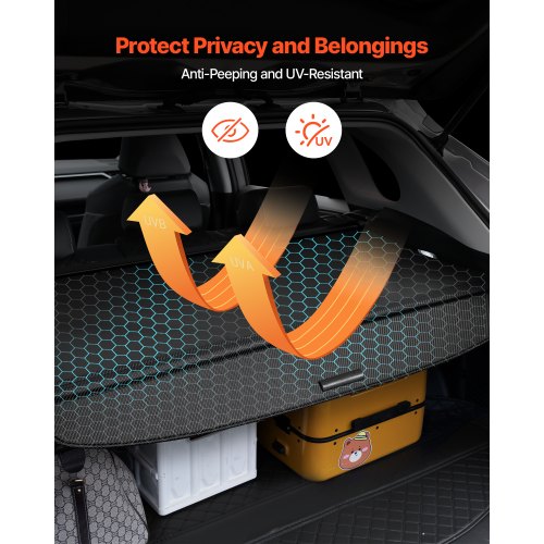 Retractable Cargo Cover Upgraded Carbon Fiber Texture Trunk Cover 2