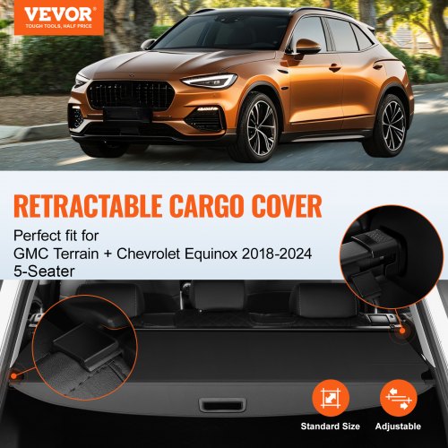 Retractable Cargo Cover for Chevrolet Waterproof Trunk Cover Security