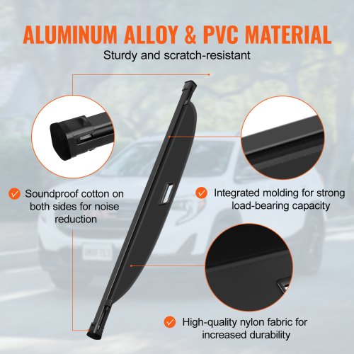 Retractable Cargo Cover for Chevrolet Waterproof Trunk Cover Security