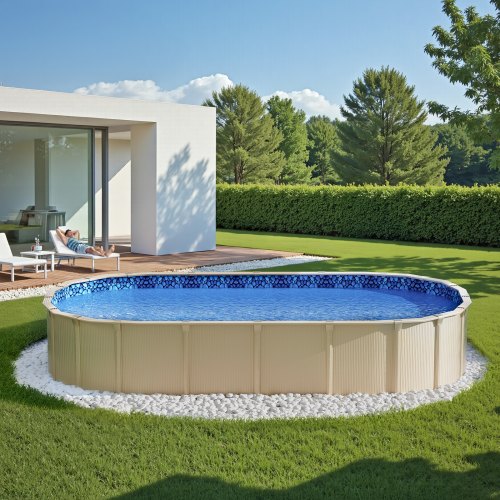 12 x 24 ft Oval Pool Liner Overlap Style Above Ground Pool Liners