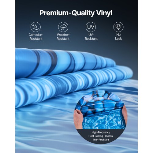 8ft Round Above Ground Pool Liner Overlap Pool Liners Standard Gauge