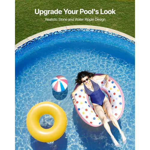 8ft Round Above Ground Pool Liner Overlap Pool Liners Standard Gauge