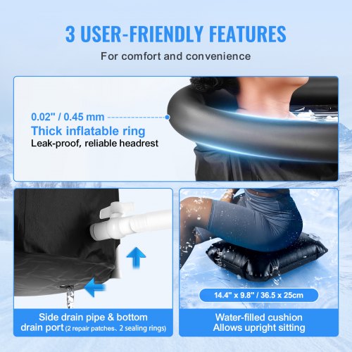 Ice Bath Tub for Athlete Cold Water Therapy Plunge Tub Inflatable Bathtub –