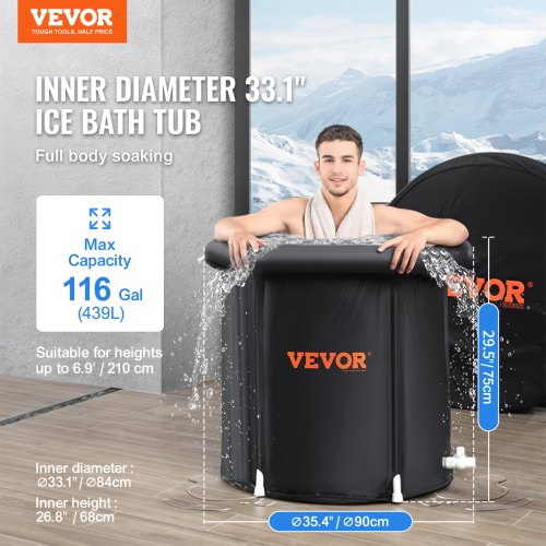 Ice Bath Tub for Athlete Cold Water Therapy Plunge Tub Inflatable Bathtub –