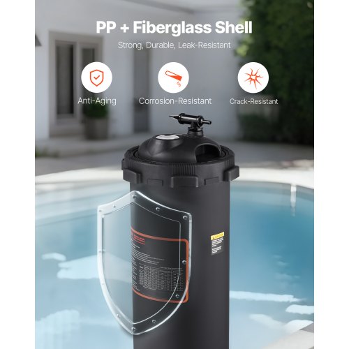 100 sqft² Cartridge Pool Filter Valve 6142 GPH Swimming Pool Filtration