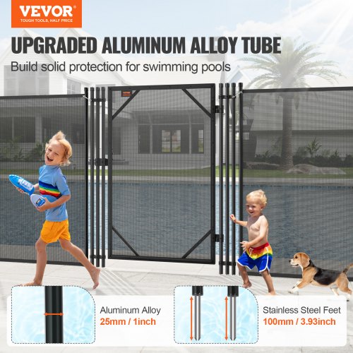 Pool Fence Gate 4 x 2.5 Ft Easy DIY Installation Inground Pool Gate Pool