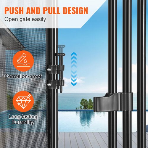 Pool Fence Gate 4 x 2.5 Ft Easy DIY Installation Inground Pool Gate Pool