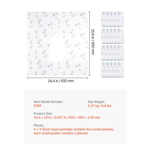 Toilet Seat Covers Disposable 4 Pack Extra Large Waterproof Potty Cover 20