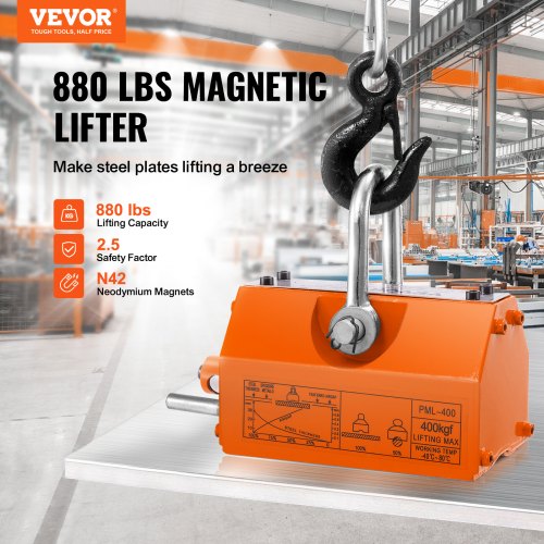 Magnetic Lifter 880 lbs400 kg Pulling Capacity 25 Safety Factor