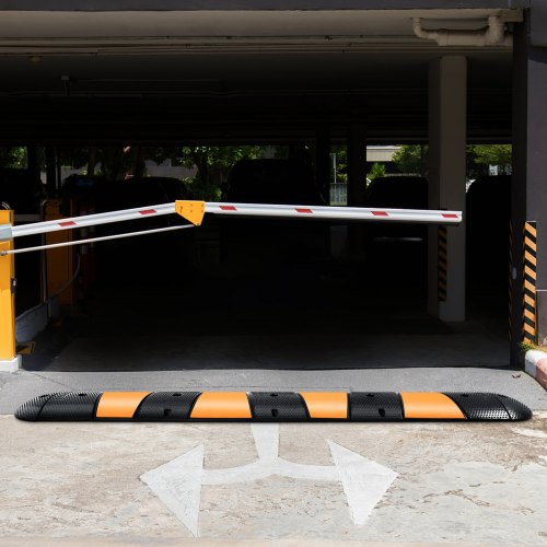 Rubber Traffic Calming Device Single Unit with Dual Channels 72 Length