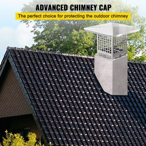 Chimney Cap 8 x 8 Flue Caps 304 Stainless Steel Fireplace Chimney