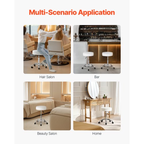 Rolling Stool with Wheels 450 LBS Weight Capacity Round Rolling Stool