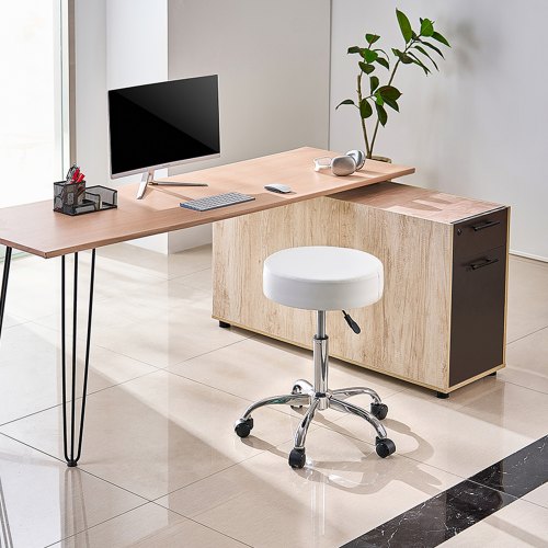 Rolling Stool with Wheels 450 LBS Weight Capacity Round Rolling Stool