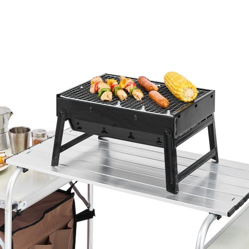 Outdoor 2Tier Kitchen with Zippered Bag Portable Folding Cook Table for BBQ