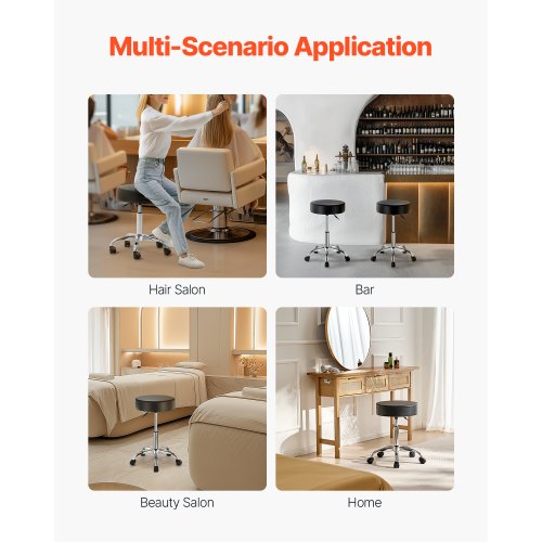 Rolling Stool with Wheels 450 LBS Weight Capacity Round Rolling Stool