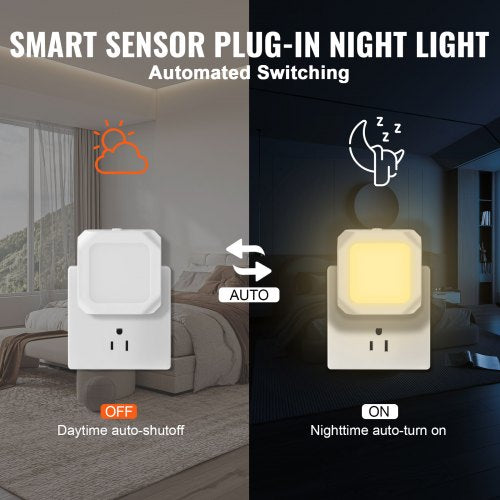 LED Night Light 2 Pack Plug in LED Night Light 0.6 W 3000k Soft White