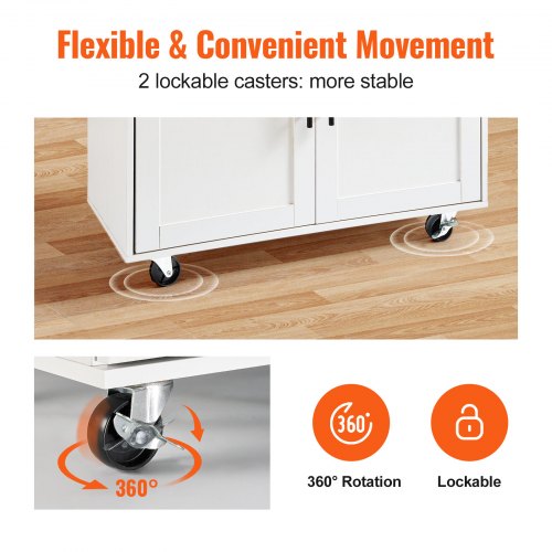 Kitchen Island Cart with Solid Wood Top 354 Width Mobile Carts with Solid Wood