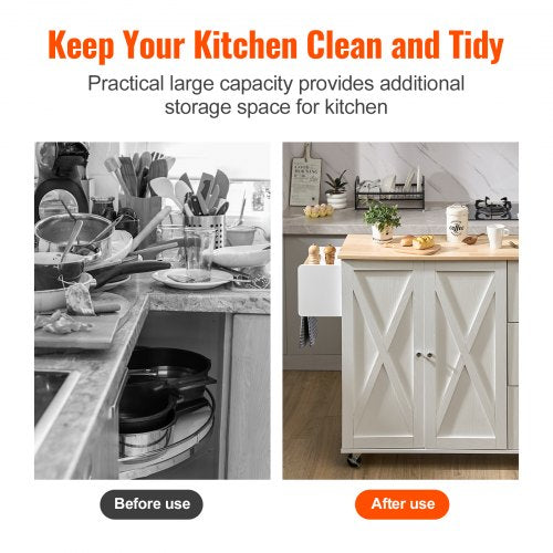 Kitchen Island Cart with Solid Wood Top 453 Width Mobile Carts with Solid Wood