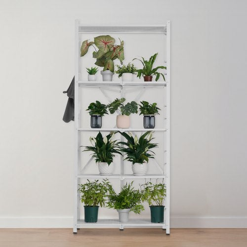 5Tier Foldable Storage Shelf 32W x 14D x 72H Inch Folding Metal Rack a