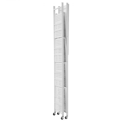 5Tier Foldable Storage Shelf 32W x 14D x 72H Inch Folding Metal Rack a
