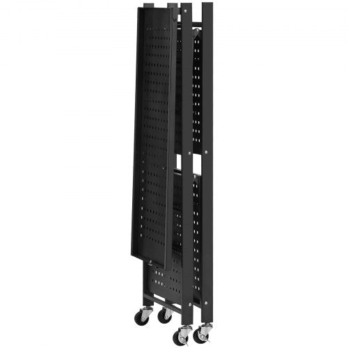3Tier Foldable Storage Shelf 28W x 13D x 36H Inch Folding Metal Rack