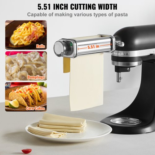 Pasta Attachment for KitchenAid Stand Mixer Stainless Steel Pasta Sheet
