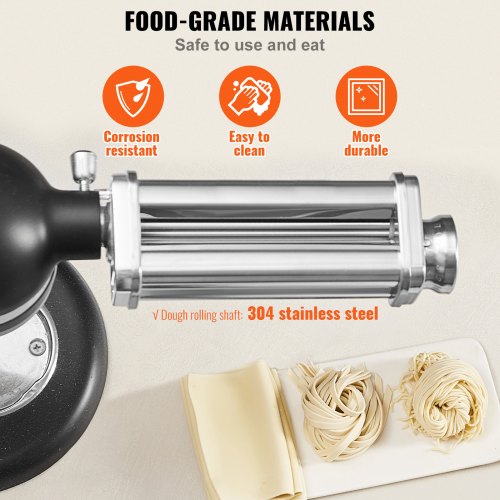 Pasta Attachment for KitchenAid Stand Mixer Stainless Steel Pasta Sheet