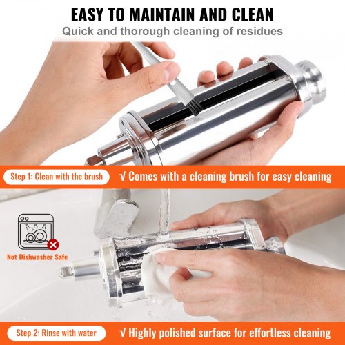 Pasta Attachment for KitchenAid Stand Mixer Stainless Steel Pasta Roller