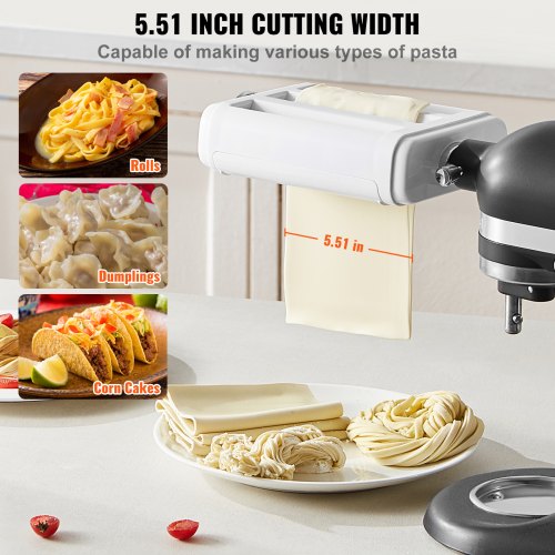 Pasta Attachment for KitchenAid Stand Mixer 3IN1 Stainless Steel Pasta