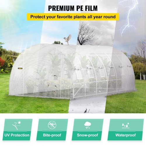 20 x 10 x 7 ft Walkin Tunnel Greenhouse Portable Plant Hot House