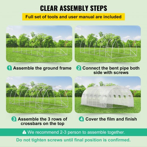 20 x 10 x 7 ft Walkin Tunnel Greenhouse Portable Plant Hot House