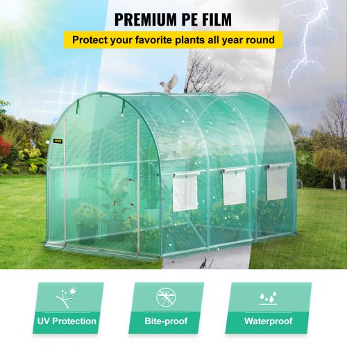 Walkin Tunnel Greenhouse 98 x 66 x 6.6 ft Portable Plant Hot House