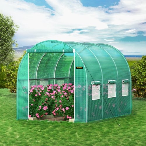 Walkin Tunnel Greenhouse 98 x 66 x 6.6 ft Portable Plant Hot House