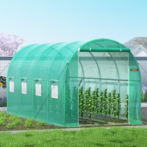 Walkin Tunnel Greenhouse 15 x 7 x 7 ft Portable Plant Hot House with Galvanized