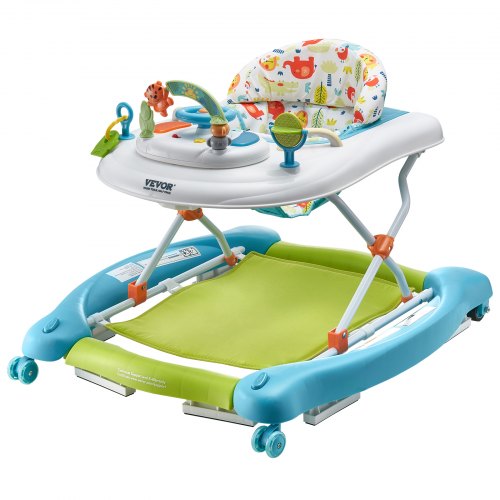 4in1 Baby Walker Foldable Baby Activity Center on Wheels 3 Adjustable